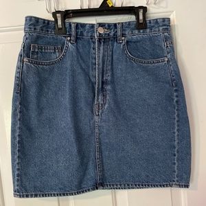 HM DENIM bleu mini skirt
